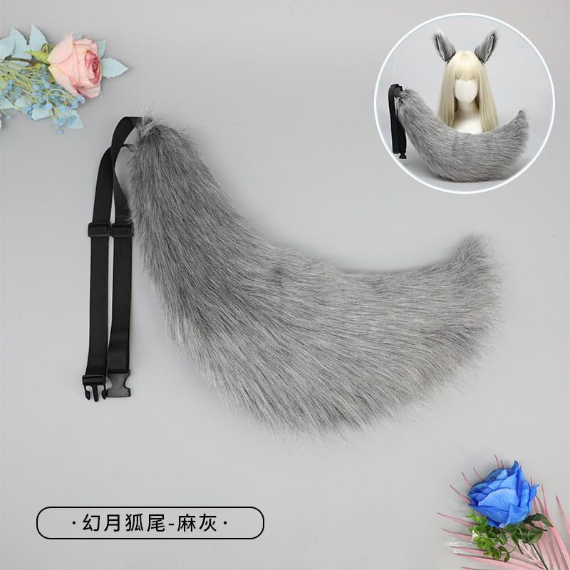 Large Handmade Furry Animal Ear Tail Cosplay Prop Anime Fans Adult Costume Accessory Fox Wolf