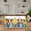 1 шт. акварельная ферма милая корова с принтом подсолнечника кухонный коврик мягкий утолщенный кухонный коврик водонепроницаемый нескользящий маслостойкий напольный коврик бегун