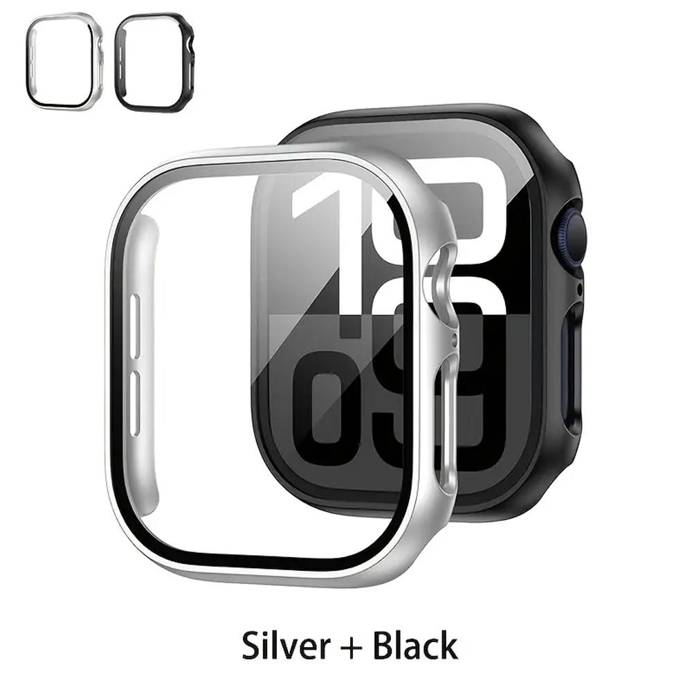 Защитная пленка для корпуса Apple Watch 10 9 8 7 6 5 4 SE 46мм 42мм 45мм 44мм 41мм 40мм Закаленное стекло PC Бампер Чехол Защитные