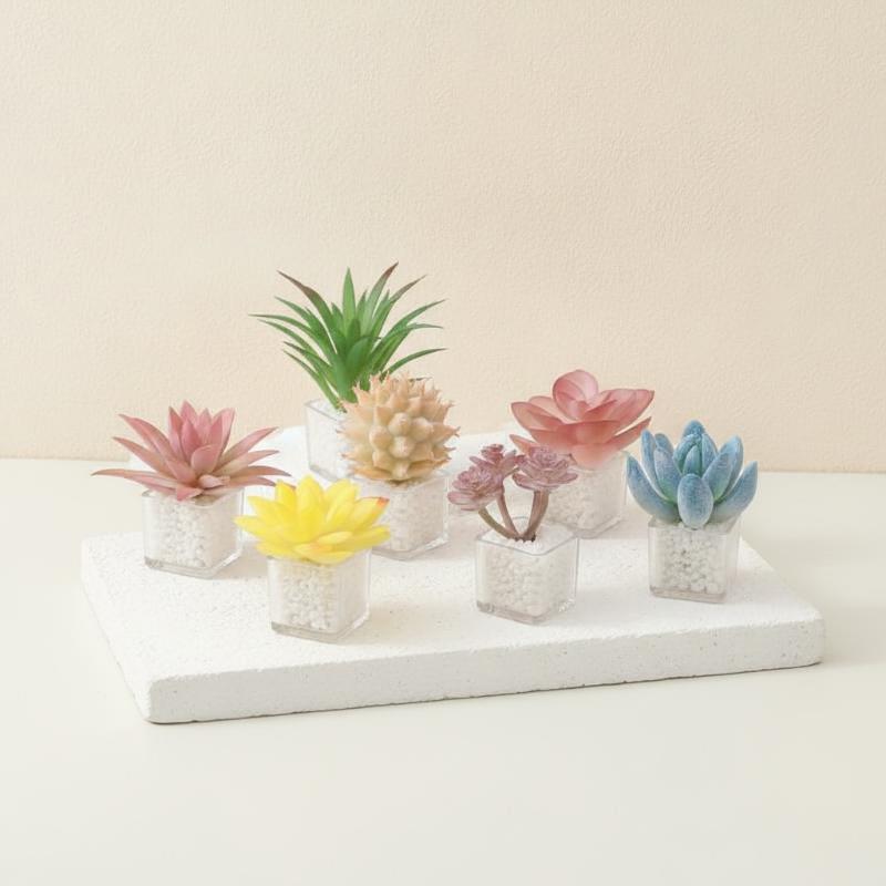 1/12 Scale Simulation Mini Potted Plant Model Dollhouse Decor Accessory Ideal Gift for Miniature Hobbyists