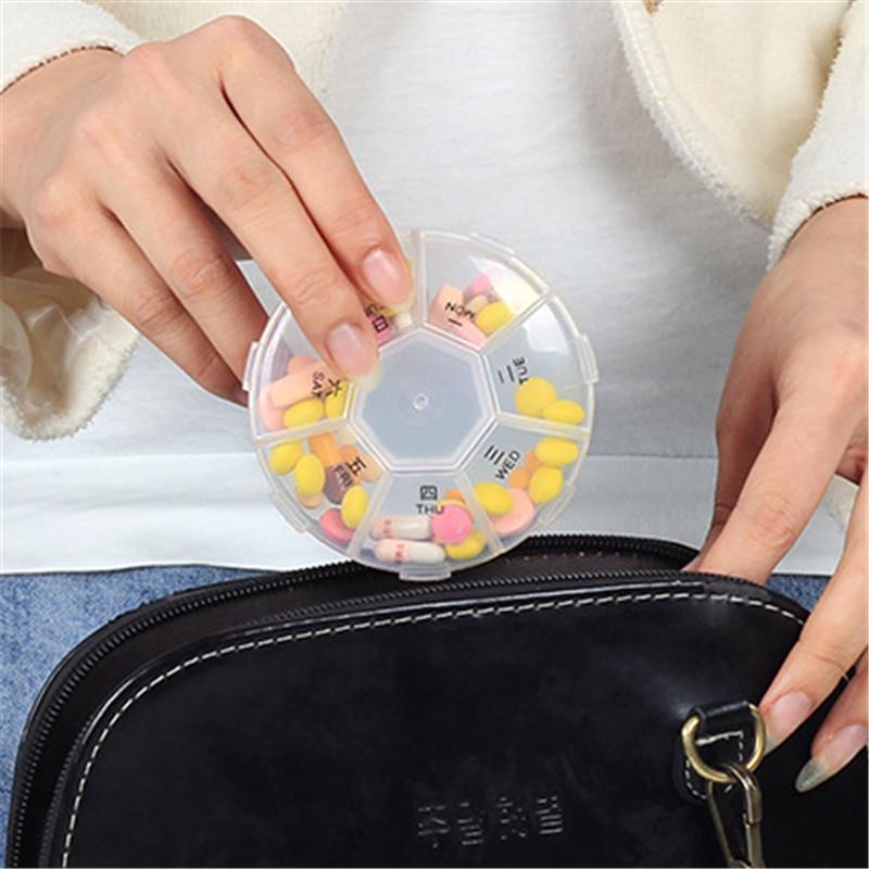 7-дневный мини-еженедельный отсек для таблеток, безопасный для хранения лекарств, тайник для путешествий, сортировка планшетов