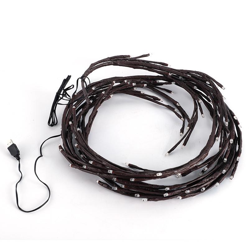 Светодиодные ротанговые ветки с феями для трансграничного свадебного фестиваля для внутреннего украшения стен