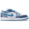 Детские кроссовки Air Jordan 1 Low GS Washed Denim белые голландско-синие DM8947-100
