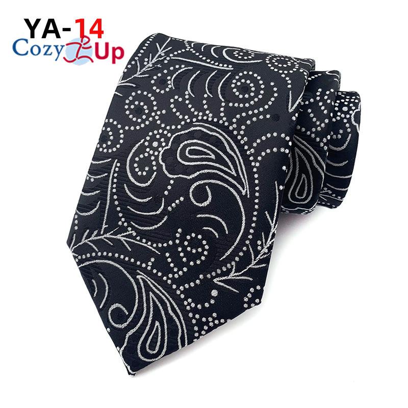 Cozy Up 3,15 дюйма(8 см) Модный полосатый мужской галстук с узором Пейсли в клетку с цветочным узором для свадьбы
