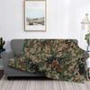 Flecktarn камуфляжные шерстяные одеяла армейские военные камуфляжные креативные пледы для дома, отеля, дивана 150*125 см, тонкое плюшевое одеяло