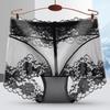 618 Spring/Summer Lace Mid-Waist Hip Lift Triangle Panties - Comfortable Plus Size Women's Underwear with Cotton Crotch