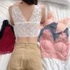 Sexy Women Lace Bras With Pad Long Underwear Wireless Solid Backless Lingerie For Girls Inner Tops Fashion Lady Bras