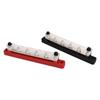 2Pcs DC12V‑48V 150A Power Distribution Block 6 Studs M6 Battery Bus Bar for Car RV Yacht Boat Black 