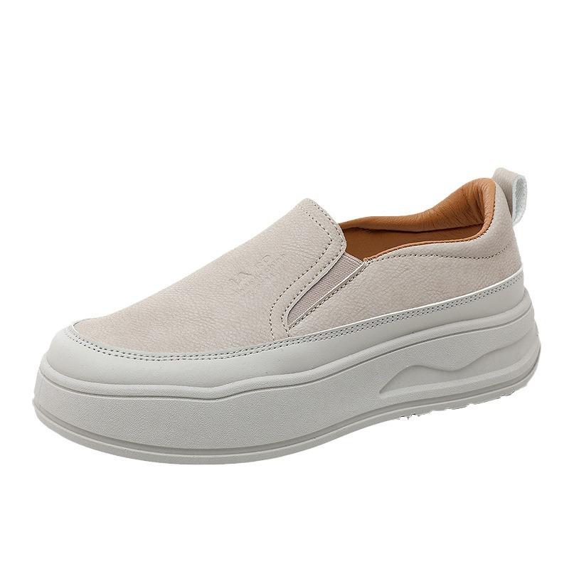 Rd1901 Новые белые туфли, женские весенне-летние туфли с поднятой подошвой, универсальные однослойные туфли, износостойкие повседневные туфли