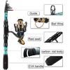 Телескопическая спиннинговая удочка с набором спиннинговых катушек 13 + 1BB Портативная спиннинговая удочка, набор для комбинированной удочки для окуня