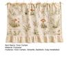 Functional Window Dressing Oven Curtain with Pockets, Dustproof Durable Polyester Hanging Drape, Dust Proof Kitchen Drapes Easy Wash Decorative Shade