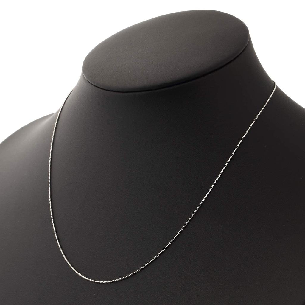 Платиновое ожерелье Pt850 Венецианская цепочка-регулятор ширины [Fairy Kallet] (Слайд 0,7мм 45см)