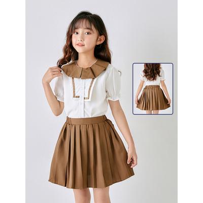 Летняя школьная форма Комплект школьной формы для начальной школы Классная форма Костюм для конкурса чтецов Форма для детского хора Костюм для выступления