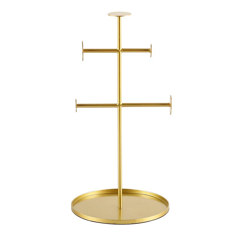 Nordic Light Luxury Metal Jewelry Display Stand Ornaments Model Room Bedroom Dressing Table Cloakroom Soft Decoration Furnishings