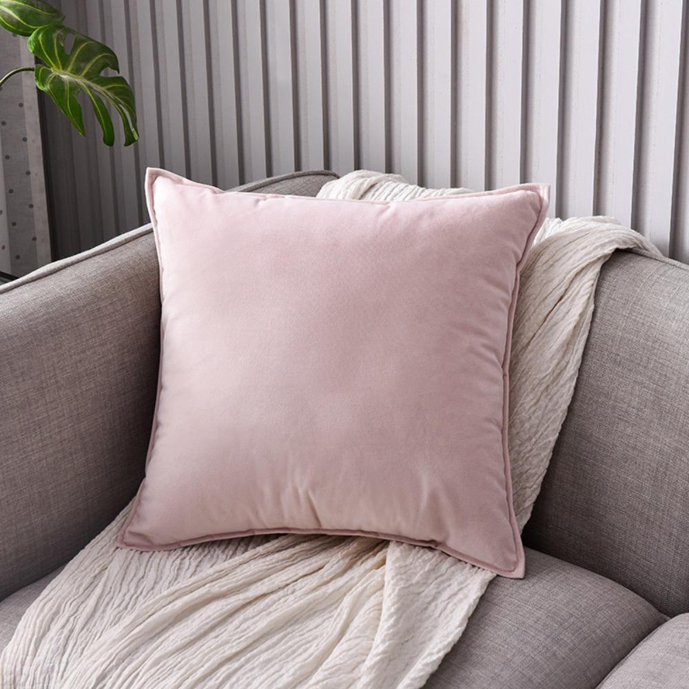 Nordic Style Cushion Cover Solid Color Sofa Pillowcase Velvet Throw Pillow Cover Living Room