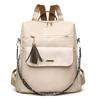 Bag Women's Casual Women's Oxford Cloth Tassel Backpack Retro British Style Contrast Multi-functional Backpack