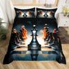 Международные шахматы Пододеяльник для подростков и взрослых размера «queen-size» Легкий пуховый Декор для комнаты 2 наволочки 1 пододеяльник Без одеяла