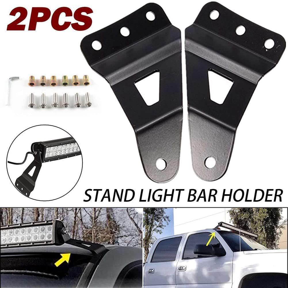 1 Pair Car Upper Bar Mounting Brackets Kits Compatible For Off-road Roof Led Light Strip Bracket