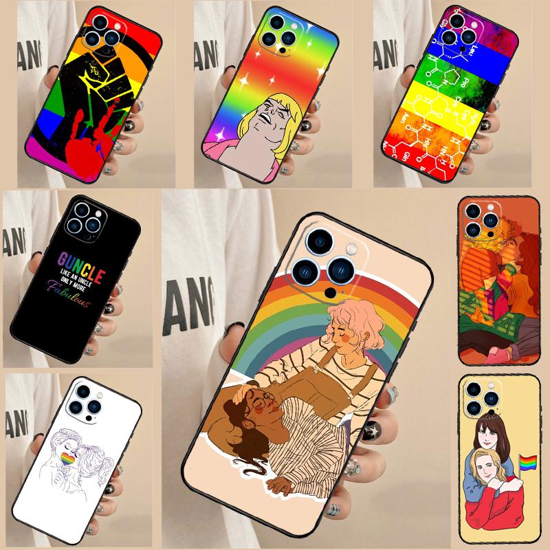Rainbow Lesbian Pride Gay LGBT Case For Samsung Galaxy S26 Ultra S20 S21 S22 S23 S24 S25 Ultra S10 Plus S25 FE Cover Shell