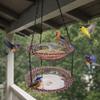 Flower Shaped Bird Bathtub Transparent Hummingbird Feeder Hanging Bird Feeder  Balcony
