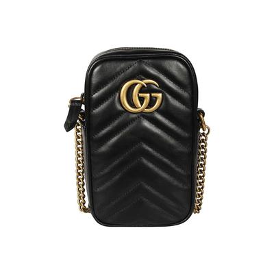 Мини-сумка GG Marmont Черная Женские сумки 598597-DTDCT-1000