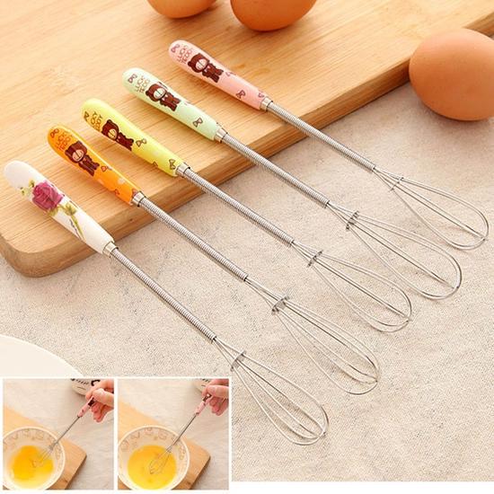 Взбивалка для яиц из нержавеющей стали с керамической ручкой, венчик для взбивания яиц, миксер, инструменты для приготовления яиц, кухонный блендер