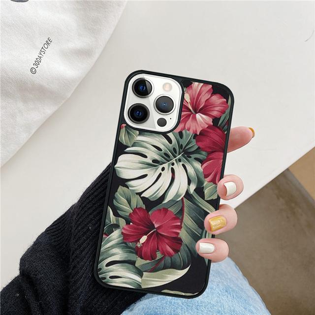 Monstera Flower Tropical Green Leaves Phone Case Cover for iPhone 17 Air 16 15 14 13 11 12 Pro Max PlusS Coque