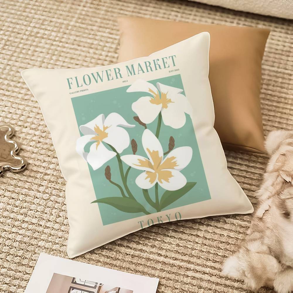 Наволочка Fl-lower M-market Защита от пылевых клещей Невидимая молния Диван-кровать