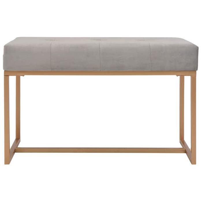 VidaXL Bench 80 Cm Grey Velvet 247558