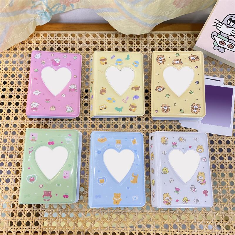 Милый фотоальбом 3 дюйма Love Heart Hollow Picture Storage Case Kpop Card Binder Name Card Book Photocard Holder 36 карманов