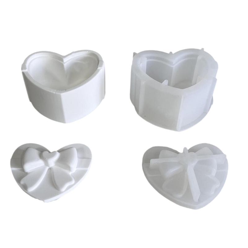 Набор форм для поделок из смолы своими руками, органайзеры для украшений, силиконовые формы для подарочных коробок для домашнего декора и подарочная коробка для хранения с крышкой