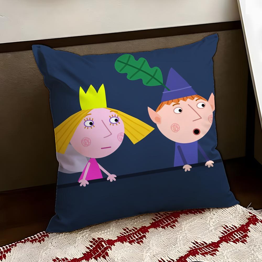 Ben And HHollys Little Kingdom Cushion Cover Reversible Soft Durable Pillow Cover Home Car MultiScene Use for Daily Comfort