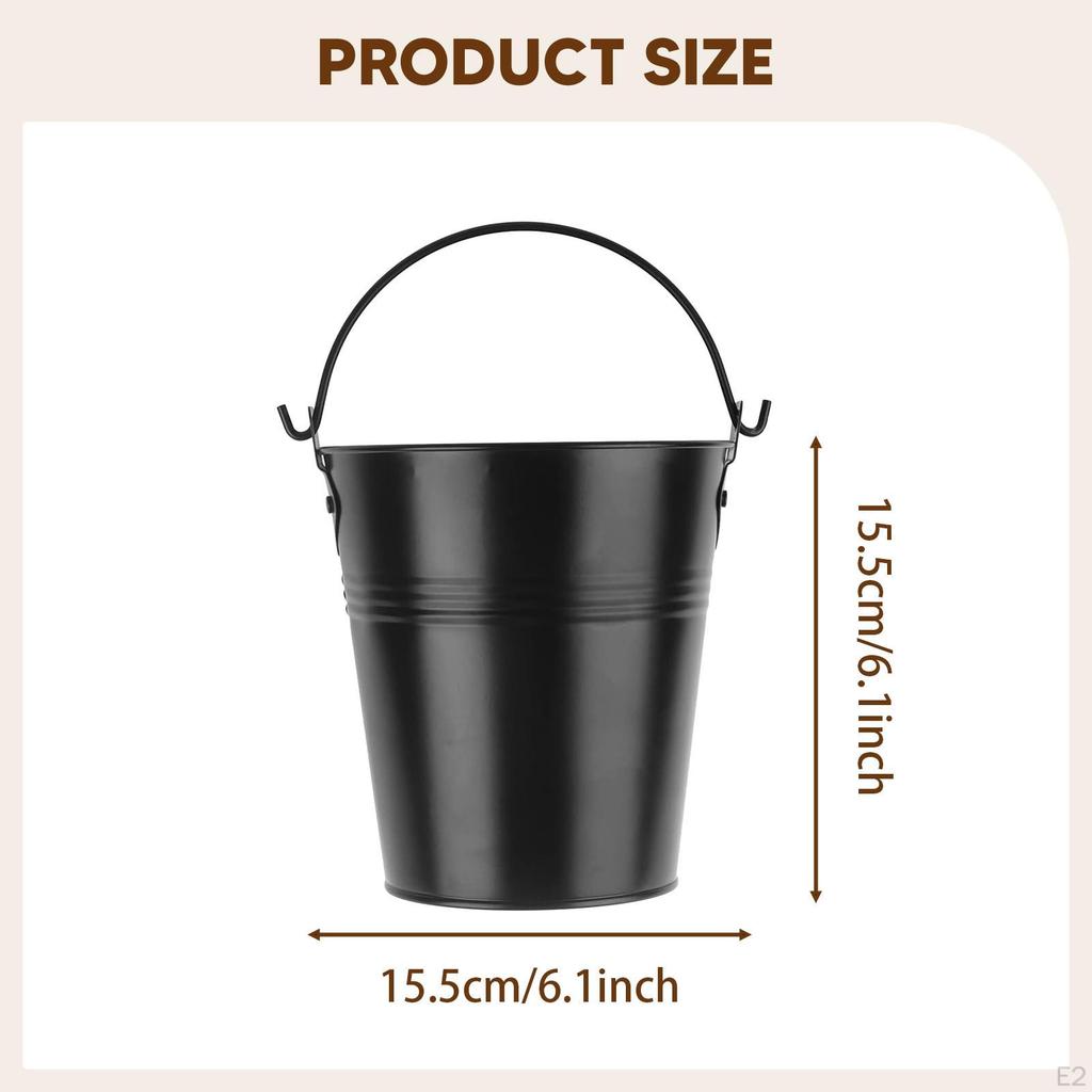Drip Bucket Party Ice Planter Outdoor Cooking Accessory Versatile Iron Pail Barrel for