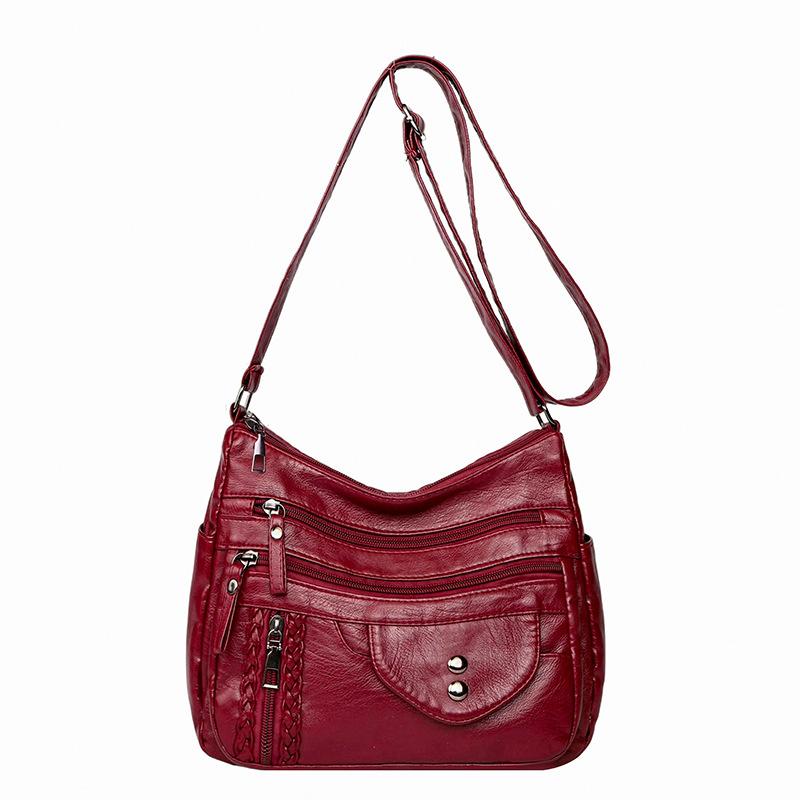 New Vintage Soft Leather Women's Crossbody Bag - Large Capacity Fashion Shoulder Bag, Elegant and Fashionable Design for Ladies
