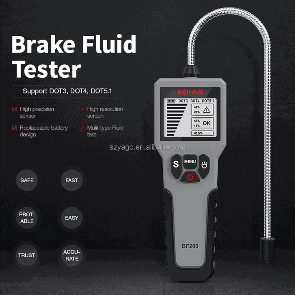 Ediag BF200 Brake Fluid Tester Pen With 5 LED Car DOT3 BF 200 Tester support DOT3, DOT4, DOT5.1