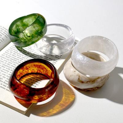 Необычные браслеты из смолы Богемный ретро ручной браслет Преувеличенные массивные браслеты Девушки