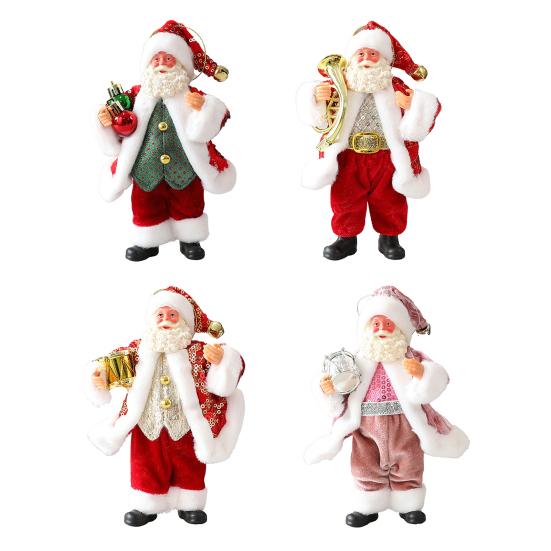 Christmas Santa Claus Doll Decoration Handcrafted Home Office Xmas Tree Santa