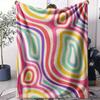Colorful Vectors Throw Soft Flannel AC Blanket Lightweight Summer Nap Throw Cozy  Blanket for Sofa Bed Travel Home