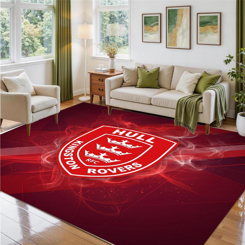 Hull KR Design Crystal Velvet Rug Soft Decorative Mat for Bedroom Entrance