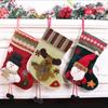Snowman Santa Elk Christmas Gift Candy Stockings Cute Fireplace Xmas Tree Hanging Ornament Holiday Party Decor Gift