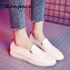 ZANPACE 2024 Новые женские туфли на плоской подошве Повседневные туфли с круглым носком Белые женские мокасины Осенняя дышащая женская обувь на платформе