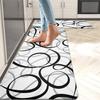 1Pcs Anti Fatigue Kitchen Rugs Grey Abstract Print Waterproof Non-Slip Thick Cushioned Kitchen Mat Heavy Duty Comfort Standing Mat for Kitchen