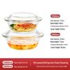 Набор стеклянных жаропрочных мисок с крышками Wuhe