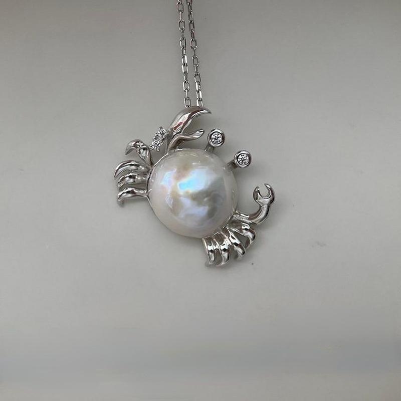 1 шт./пара Изысканное ожерелье с подвеской в виде рыбы-клоуна, краба из натурального жемчуга. Уникальные элегантные серьги, ювелирные аксессуары, подарки