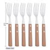 6/24Pcs 304 Stainless Stee Cutlery Set Luxury Wooden Handle Dinnerware Flatware Set Kitchen Western Knife Spoon Fork Tableware
