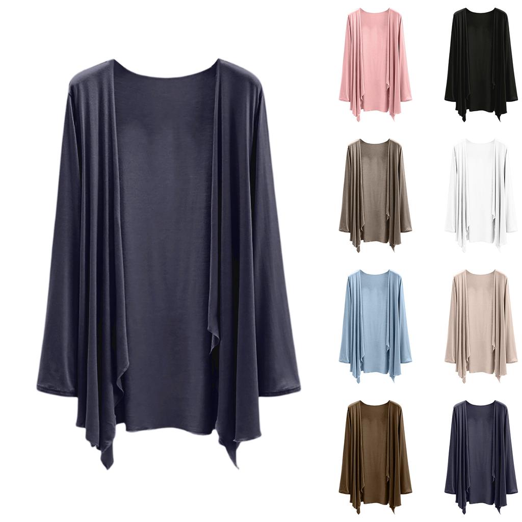 Women's Summer Long Sleeved Cardigan Oversized Top And Shawl Thin Jacket