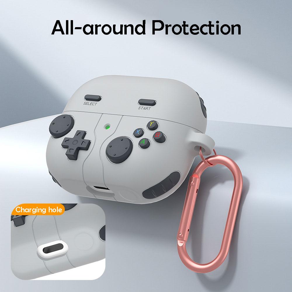 Для Sumsang Galaxy Buds3 / Buds 3 Pro силиконовый ретро игровой чехол милый защитный чехол с карабином защитный чехол кожа