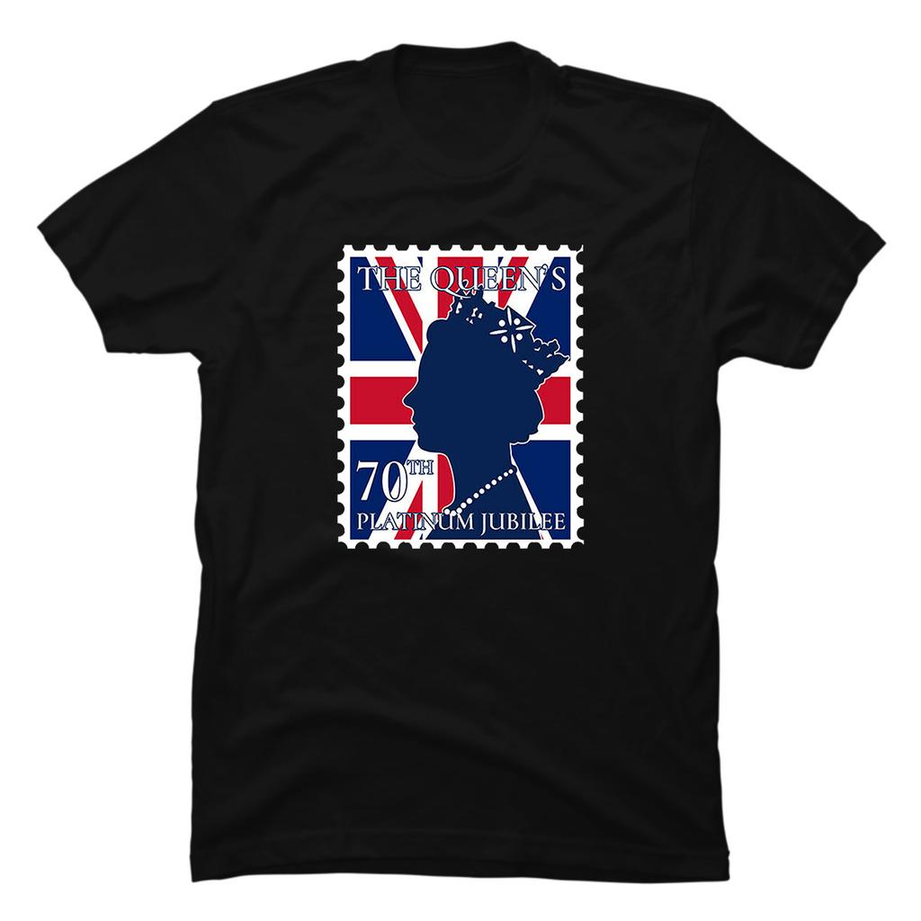 Queen 2022 Union Jack 70th Platinum Jubilee Tshirt Queen Elizabeth II Classic Tops Kawaii Corgi Dog Graphic Tops Unisex Shirt