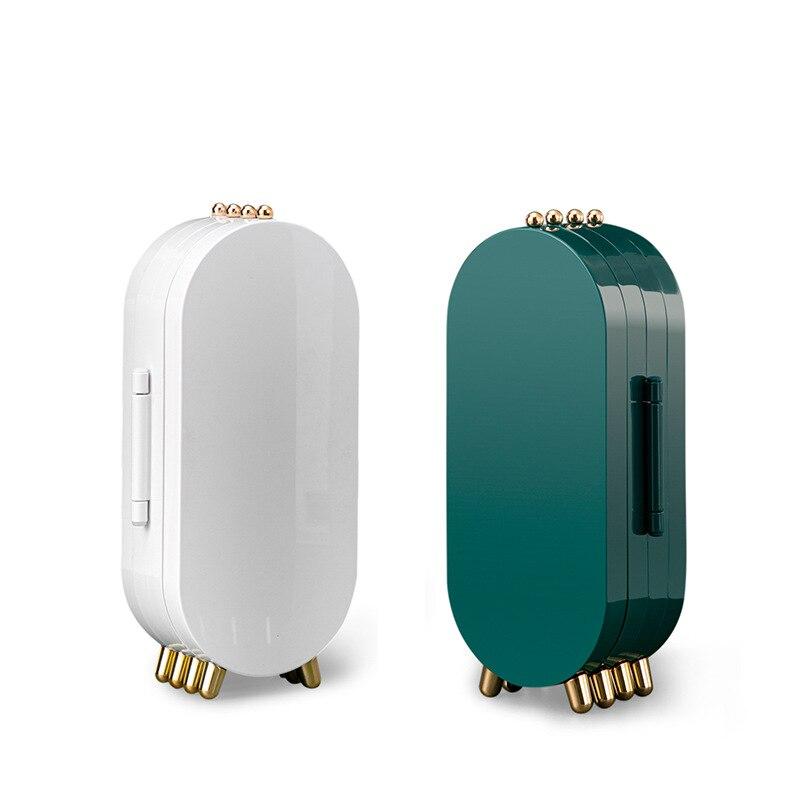 Складная шкатулка для хранения украшений Бытовой подставка-дисплей для серег и ожерелий Высокая вместимость Роскошный ретро-экран Органайзер-кейс для украшений Модные ожерелья