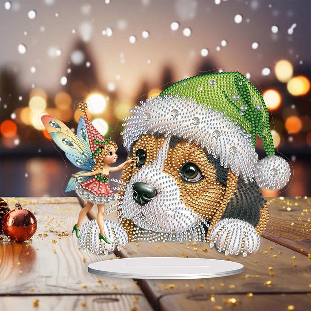 Diamond Painting Desktop Ornaments Kit Corgi Diamond Painting Desktop Decorations Basset Hound Pug for Home Office Desktop Decor